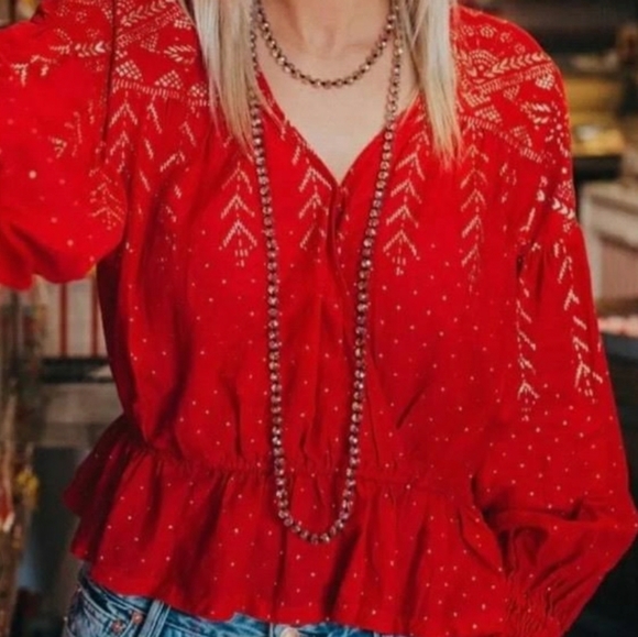 Free People Red Counting Stars Size S - Picture 1 of 12